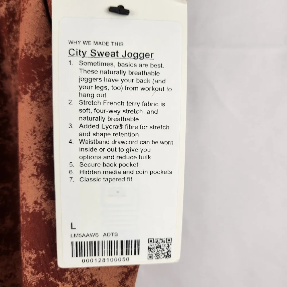 Lululemon City Sweat Jogger 29" *French Terry size L BNWT - Picture 7 of 10